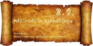 Máriás Viktória névjegykártya