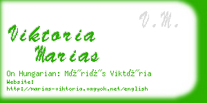 viktoria marias business card